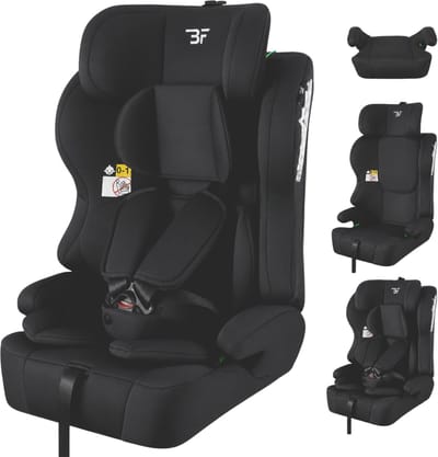 Bebies First Autostoel Grandtour V2 i-Size - Groep 1/2/3 (76 - 150 cm) - Gordel - Zwart