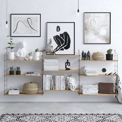 Laba Boekenplank | 100% MELAMINE | Eiken - Emob - Wandrek - Bruin - Melamine