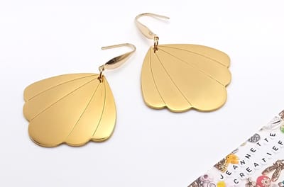 Jeannette-Creatief® - Beach - Golden Shell Oorbellen RVS - Oorbellen