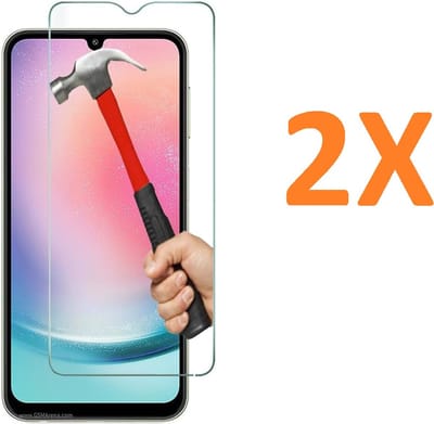 Screenprotector Glas - Tempered Glass Screen Protector Geschikt voor: Samsung Galaxy A14 4G & 5G - 2x