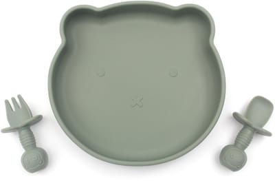 Babydoc - EasyPlate - veilig siliconen serviesset - Premium Baby Servies - BPA-vrij oefen servies - Voor de eerste veilige hapjes