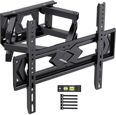 KAD® TV Beugel - TV Beugel Draaibaar en Kantelbaar - Flexibele Televisie Beugel - Zwart - 17cm x 8cm x 45cm