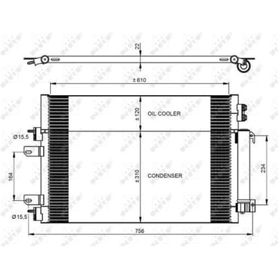 Condensator, airconditioning NRF 350086