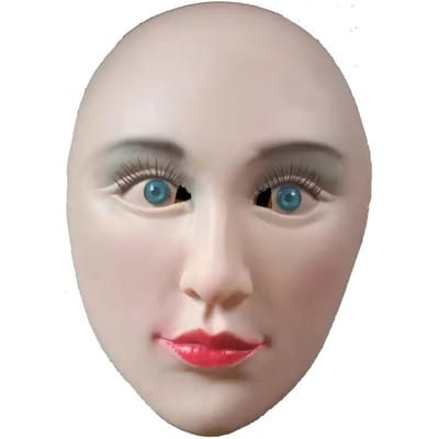 Tiener Meisje Latex Halfgezichtsmasker, Feest Live Stream Masker Adult size roze