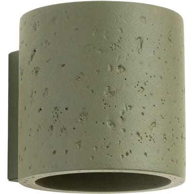 Sollux Lighting Wandlamp Orbis - G9 - olijfgroen - concreet - 10x12x10cm