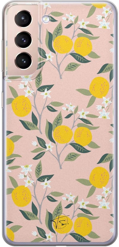 Hoesje geschikt voor Samsung Galaxy S21 Plus - Citroenen - Soft Case - TPU - Natuur - Geel - Mooie Telefoonhoesjes