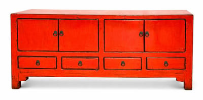 Fine Asianliving Antieke Chinese TV Kast Rood High Gloss B151xD39xH53cm Chinese Meubels Oosterse Kast