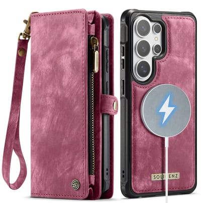 Solidenz Hoesje - Geschikt voor Samsung Galaxy S26 Ultra - Urban Wallet - Rood