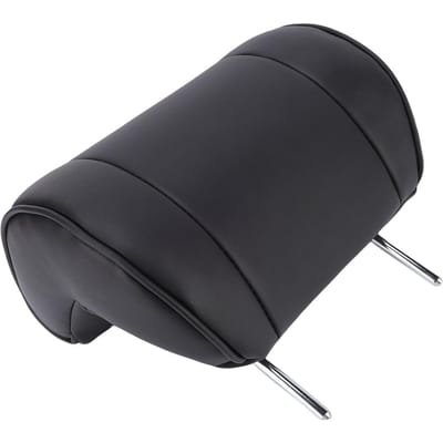 Remplacement d'appuie-tête de voiture Universel Mousse à mémoire de forme Cuir PU Ergonomique Réduire la pression sur le cou Forme en L Tige de 150 mm black