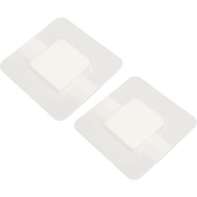 2 stuks 10x10cm Schuimverband met Rand Zelfklevend Wondverband Verband Zelfklevend Schuimverband met Rand voor Wondverzorging white