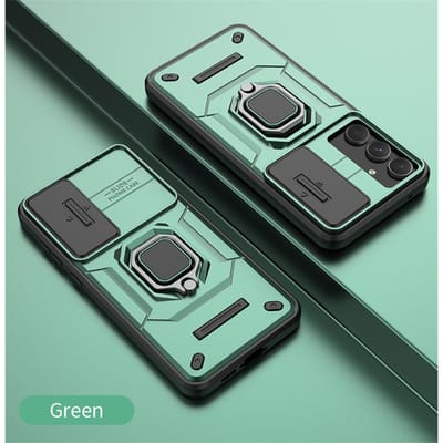 Voor Samsung S24 FE S23 Ultra Plus Camera Schokbestendige Pantserhoes Voor Galaxy A15 A55 A13 A35 Auto Magnetische Houder Ring Beschermhoes For M55