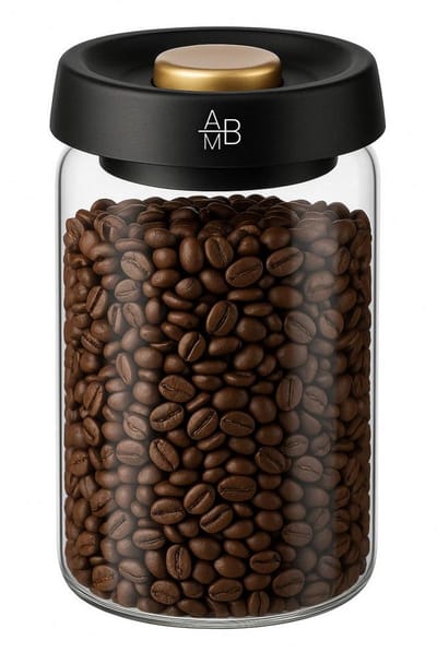 Adore Maison Barista Vacuüm Bewaarpot 1200ml – Luchtdichte Koffiebonen Opslag Pot van Borosilicaatglas – Versheidsbehoud en Vochtbestendig