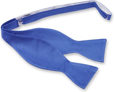E.L. Cravatte Zelfstrikker Strik - Blauw - 100% Zijde