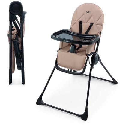Kinderkraft BINCI Kinderstoel – 3‑voudig Rugleuning – 5‑punts Veiligheidsgordel – Opvouwbaar & Lichtgewicht – Beige