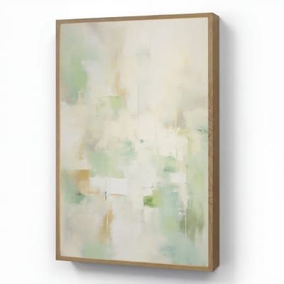 Wandlamp 60x90 cm - Oplaadbaar - Abstract - Kunst - Wit - Groen - Modern - Wandlampen binnen woonkamer - Slaapkamer lamp - Decoratieve nachtlamp - Vloerlamp draadloos