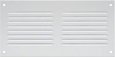 Paneir Airdesigns- metaal-200 X 100 -omgezette rand - opbouw - aanvoer & afvoer  - wit