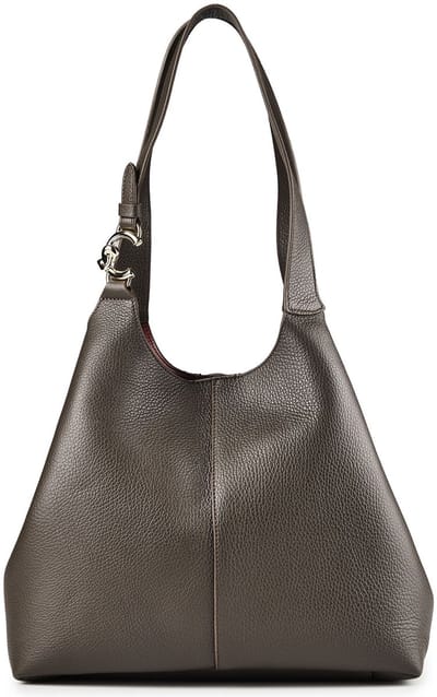 COCCINELLE Leren schoudertas C-Easy Shopper Fango donkergroen