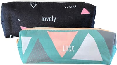 ZODY SHOP - Etuis voor school - DUO Pack - Tekenetui Zwart, Groen - Pennenzak Volwassenen - Etui Meisjes - Etui Jongens - Etui voor school