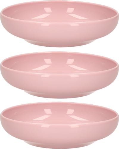 Plasticforte Kommetje/schaaltje - 6x - pastel roze - D16 x 4 cm - 520 ml - kunststof