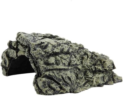 Verstevigde schuilplek voor vissen en reptielen in aquarium – Natuurlijke decoratie en verwarmingsopties voor een levendig onderwaterleven (L)