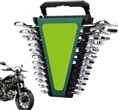 Metrische sleutelset - Ringsteeksleutels - Reparaties uitvoeren - Verbeterde hefboomwerking - 6-32 mm 12 stuks - Groen