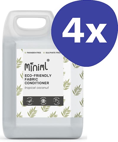 Miniml Wasverzachter Kokosnoot - 5L Refill (4x 5L)