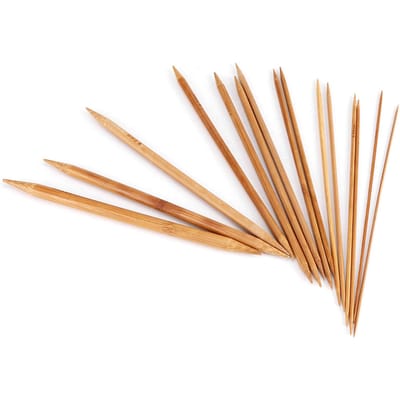 Bamboe Breinaalden Glad Dubbelpuntig Set 15 Maten van 2 mm tot 10 mm
