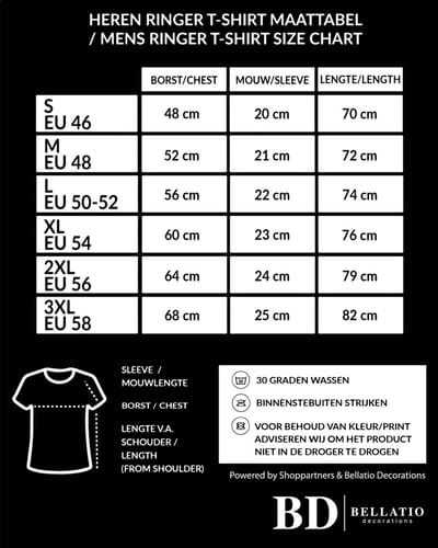 Wit Duitsland supporter ringer t-shirt met zwarte randjes heren - Duitse vlag shirts S