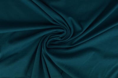 Katoen tricot stof - Donker petrol - 10 meter