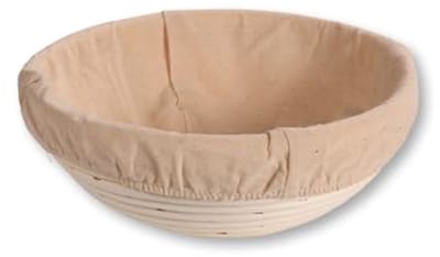 Ronde Gistingsmand voor Brood- en Pizzadeeg – Ø22 cm, Naturel, Duurzaam Rotan
