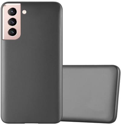 Cadorabo Hoesje geschikt voor Samsung Galaxy S21 5G in METALLIC GRIJS - Beschermhoes gemaakt van flexibel TPU silicone Case Cover