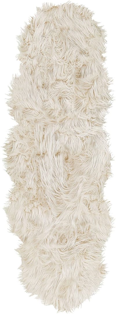 MAMUNGARI - Schapenvel - Beige - 60 x 180 cm - Acryl