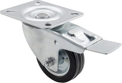 Zwenkwielen met rem - Transportwielen zwaar - Meubels verplaatsen - Dubbele kogellagers - 160 mm - zwart