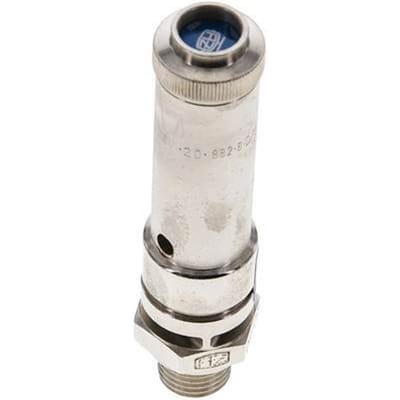 G 1/4'' vernikkeldMessing Vooringesteld Overdrukventiel 21 Bar DN 8 - SFL-BN-8-21-014