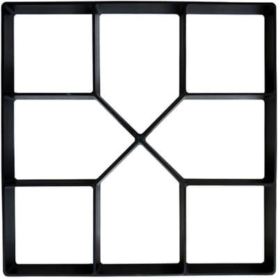 Bestrating Mallen - Beton Vorm - Tuin Pad Maken - Herbruikbaar Ontwerp - 30x30x4 cm - Zwart