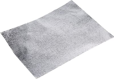 Isolerende Kleefplaat - Warmte Isolatie - Warmte Beperken - Glas Aluminium Weefsel - 15x20cm - Zilver