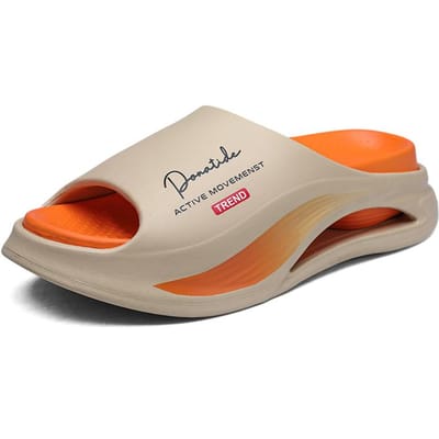 Zomer Heren Slippers Antislip Heren Sandalen Dikke Zachte Platform Huis Schoenen Binnen Douche Badkamer Slippers Buiten Casual Schoenen 42-43 beige