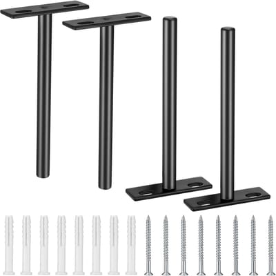 Onzichtbare Zwevende Plankdragers - 4 Stuks voor Wandmontage - Stevige Staal Wandplankhouders