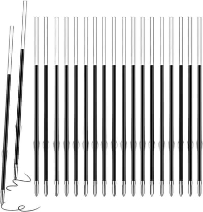 Balpenvullingen Zwart - Intrekbare Vullingen - Soepel Schrijven - Hoge Viscositeit Inkt - 60 Stuks - Zwart