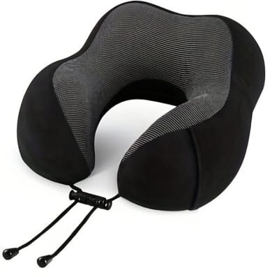 Bovista Travel Pillow - Neck Pillow - Reiskussen - Nekkussen - Vliegtuig - Auto - Kampeer Kussen - Zwart