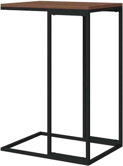Bijzettafel - C-vormige tafel - Decoratief gebruik - Stabiel tafelblad - 40x30x59 cm - Zwart