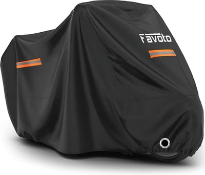 Motorhoes - 3 Nachtreflectoren – Wind, Water en Stofdicht– Inclusief Tas – Universeel voor alle Scooters en Motors - 245x105x125 cm - Zwart