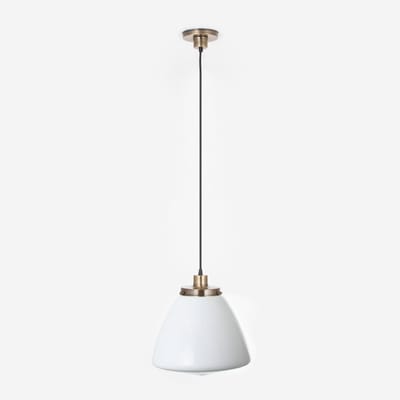 Hanglamp aan snoer Schoolbol Large 20's Brons - Art Deco Trade