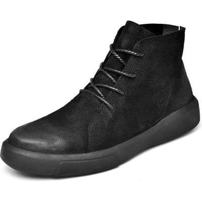 Herfst en Winter Hoge Top Laarzen Laarzen Heren Casual Werklaarzen Winter Warme Pluche Sneeuwlaarzen 38 bruin