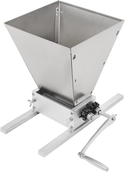 Graanmolen Handmatig - Moutmolen Korrelmolen - Granen Malen - Instelbare Rolafstand - 4 Liter - Zilver