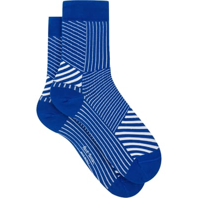 Paul Smith Women Sock Grace Strp Cobalt Blue Maat: OS | Slipjes Outlet | Dames | Blauw