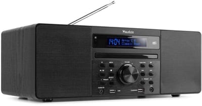 DAB radio met CD speler, Bluetooth, USB mp3 speler en radio - Stereo - Zwart - Audizio Prato