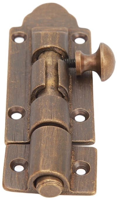 Dailygoods- Schuifdeur Latch Veiligheid - Deurslot Binnendeur - Vergrendeling - Messing - Eenvoudig te Installeren - Geschikt voor Kinderen