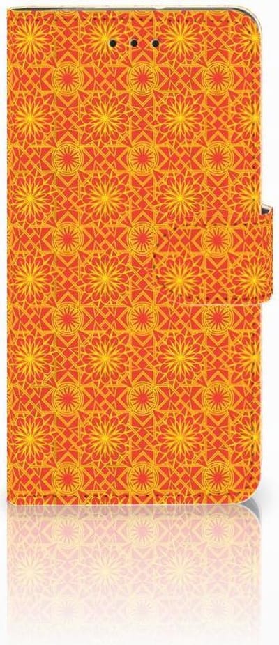 Motorola Moto G7 Play Telefoon Hoesje Batik Oranje