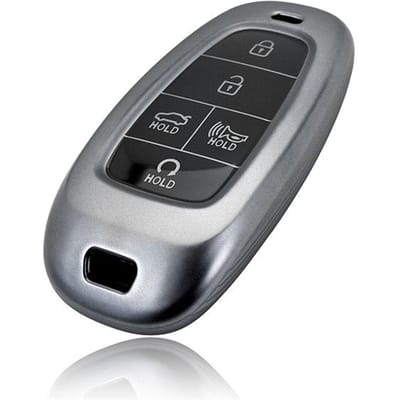 Autosleutelhouder Hoesje Voor Hyundai Tucson Solaris Sonata Hybride Nexo Nx4 Santafe Dn8 4 5 7 Knoppen    Accessoires gray